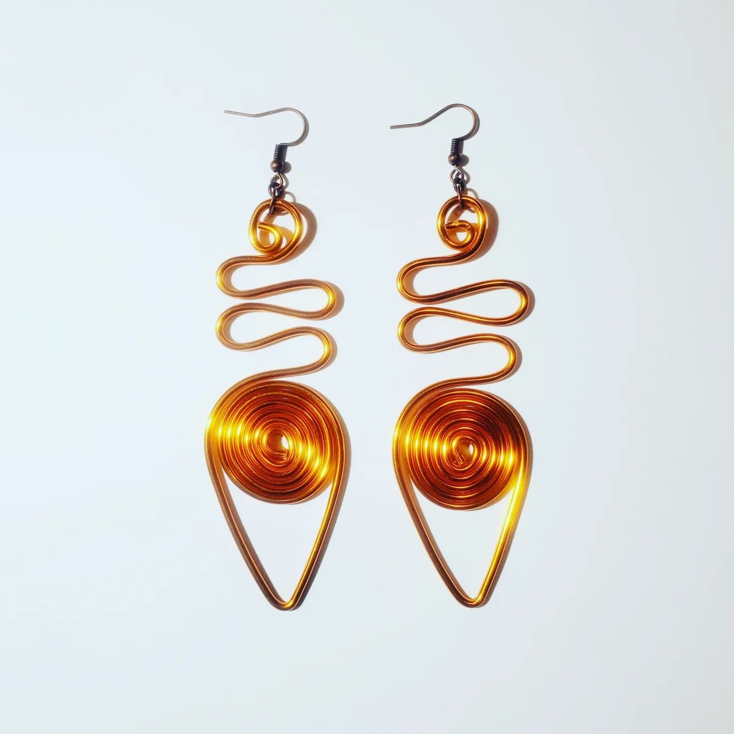 Wire Earrings- Dark Gold
