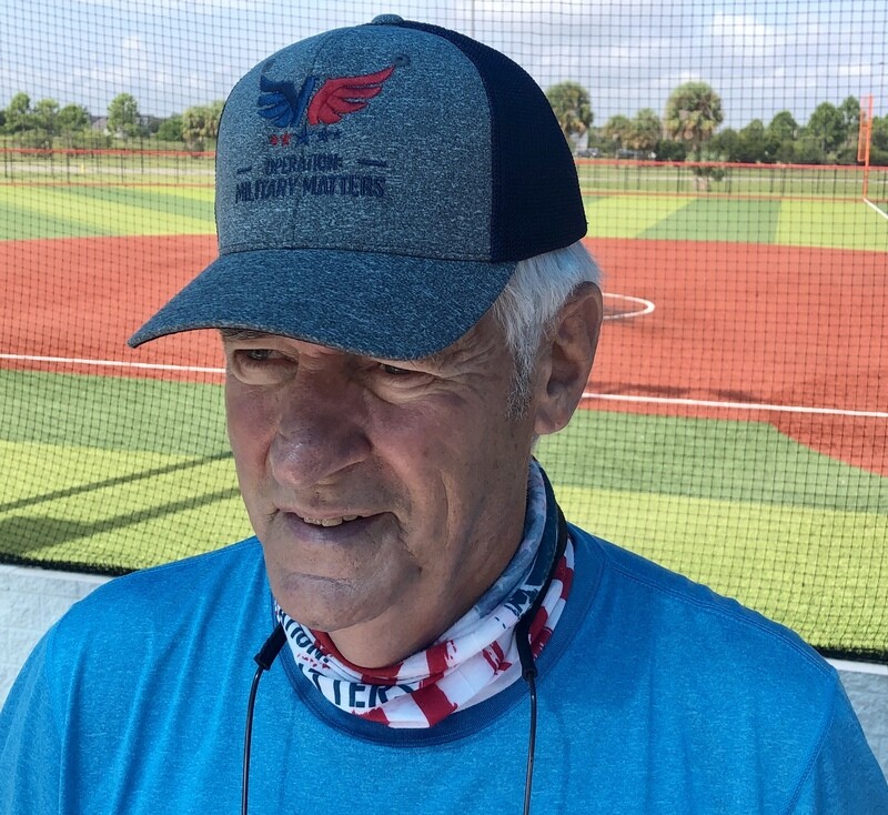 Fitted blue, gray hat textured