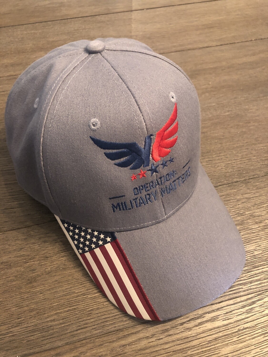 Black hat US flag on side/ Gray Hat US Flag on rim