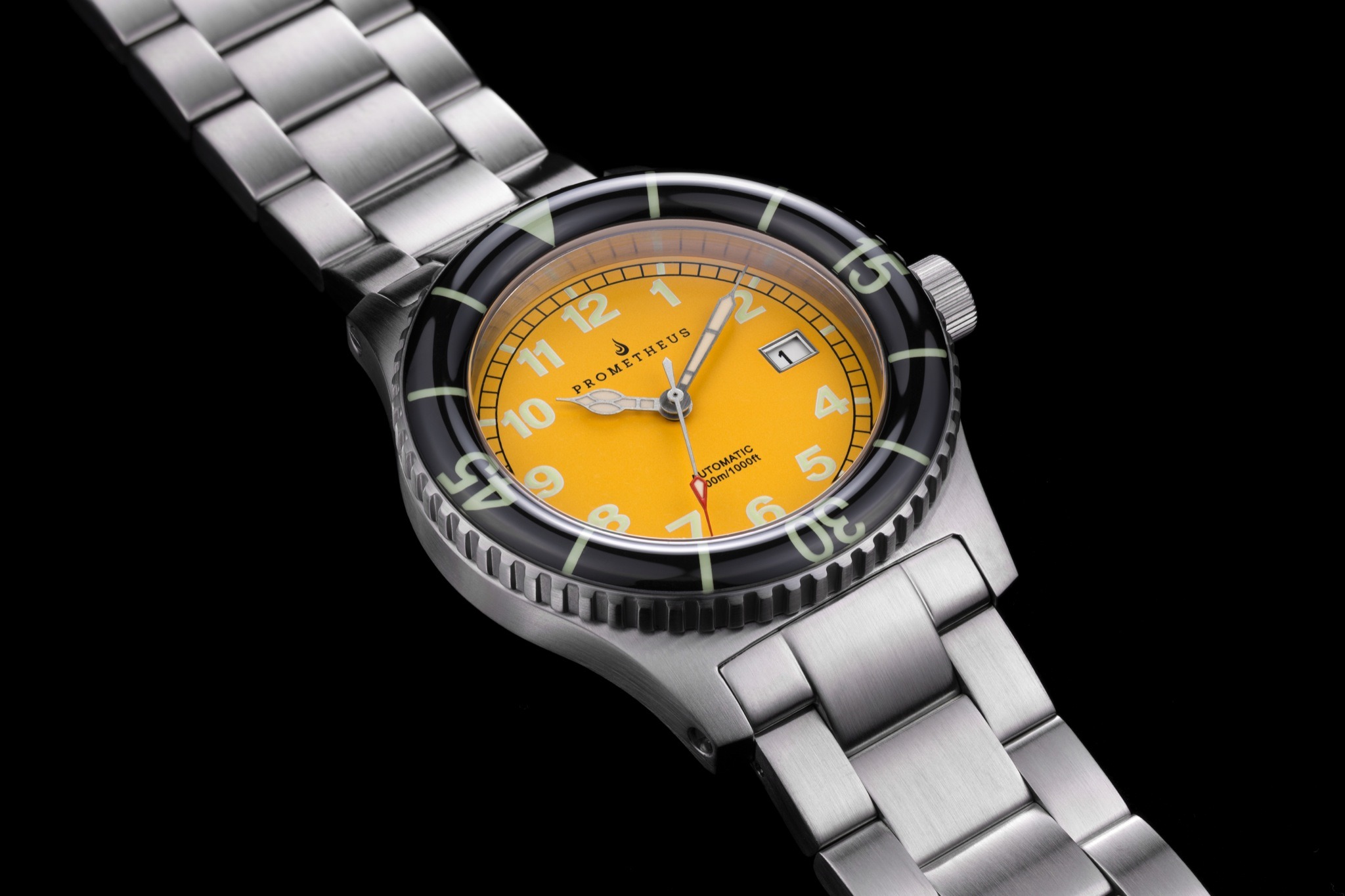 yellow dive watch