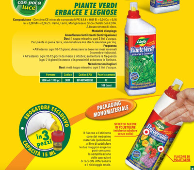 Concime liquido Piante appartamento Linfa - 1 lt