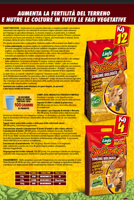 Suolovivo: Concime Stallatico Pellettato Biologico a Lento Rilascio per Orto e Piante da Frutto (Secco a Palline Inodore)