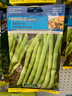 Fagiolino Nano Topcrop 95 grammi - Busta semi