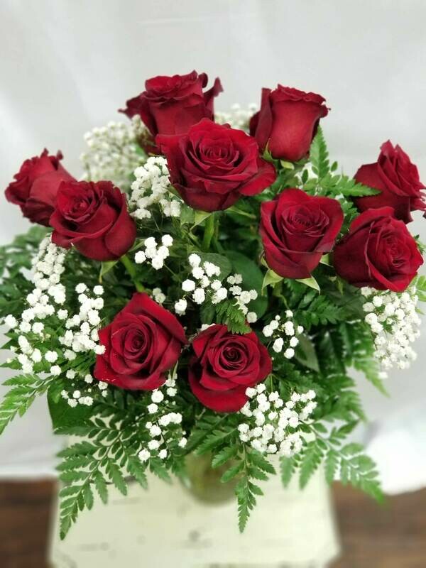 Mazzo ROSE ROSSE - 12 Rose confezionate