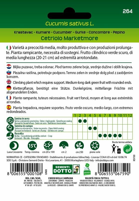 Cetriolo Marketmore mezzolungo - Busta semi