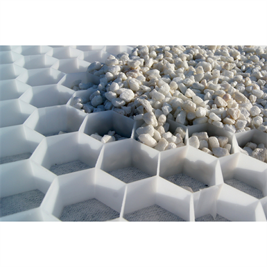 Nidagravel foglio alveolare stabilizzatore per ghiaia 120 cm x 80 cm x 3,5 cm (h) COLORE BIANCO