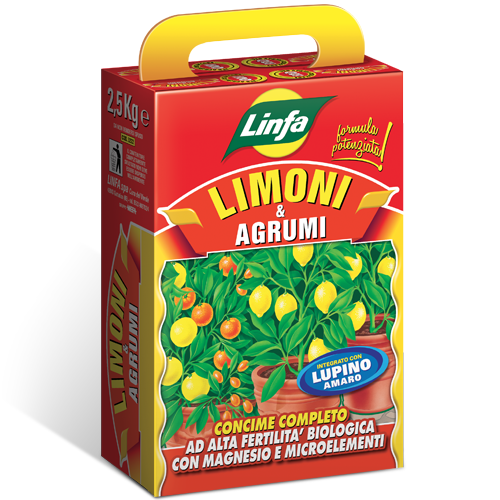 Concime per Agrumi Limoni mandarini ecc Ferro e Lupini Linfa - 2,5 kg