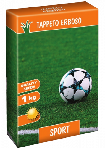 TAPPETO ERBOSO SPORT SCATOLA SEMI 1 KG SEMENTI SEMENZA PRATO SEME Festuca Poa