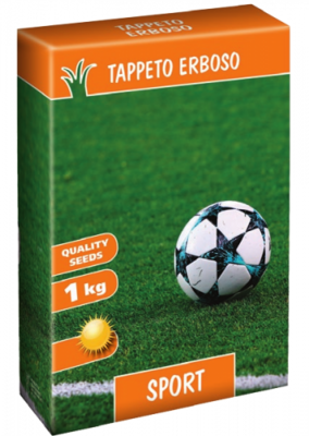 TAPPETO ERBOSO SPORT SCATOLA SEMI 1 KG SEMENTI SEMENZA PRATO SEME Festuca Poa