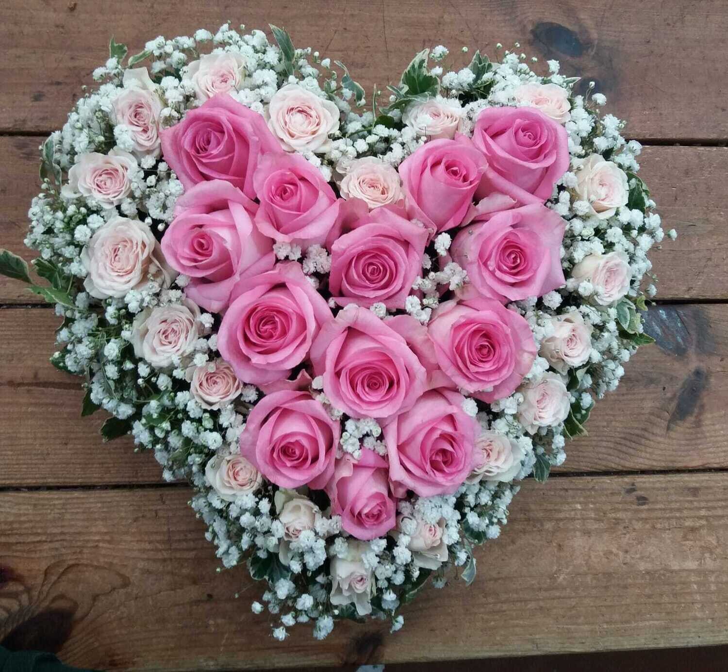 FUNERALE CUORE FIORE RECISO