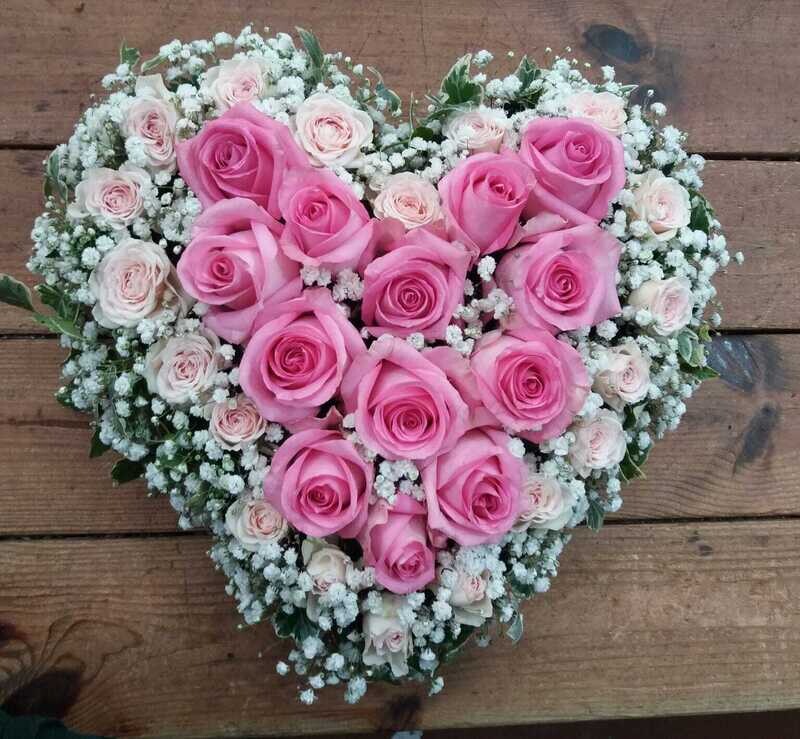 FUNERALE CUORE FIORE RECISO