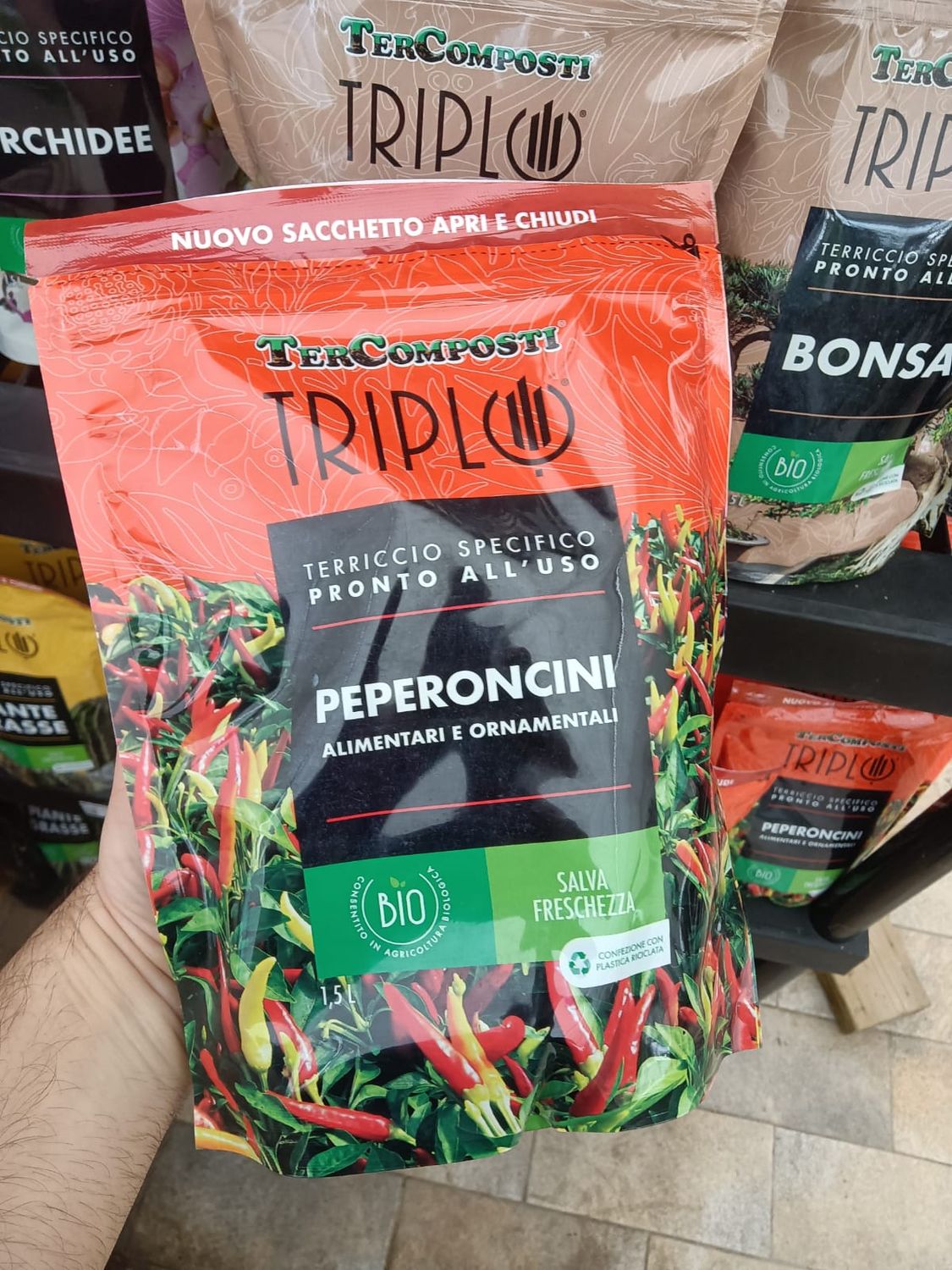 Terriccio TerComposti Triplo - Peperoncini - 1,5 LT
