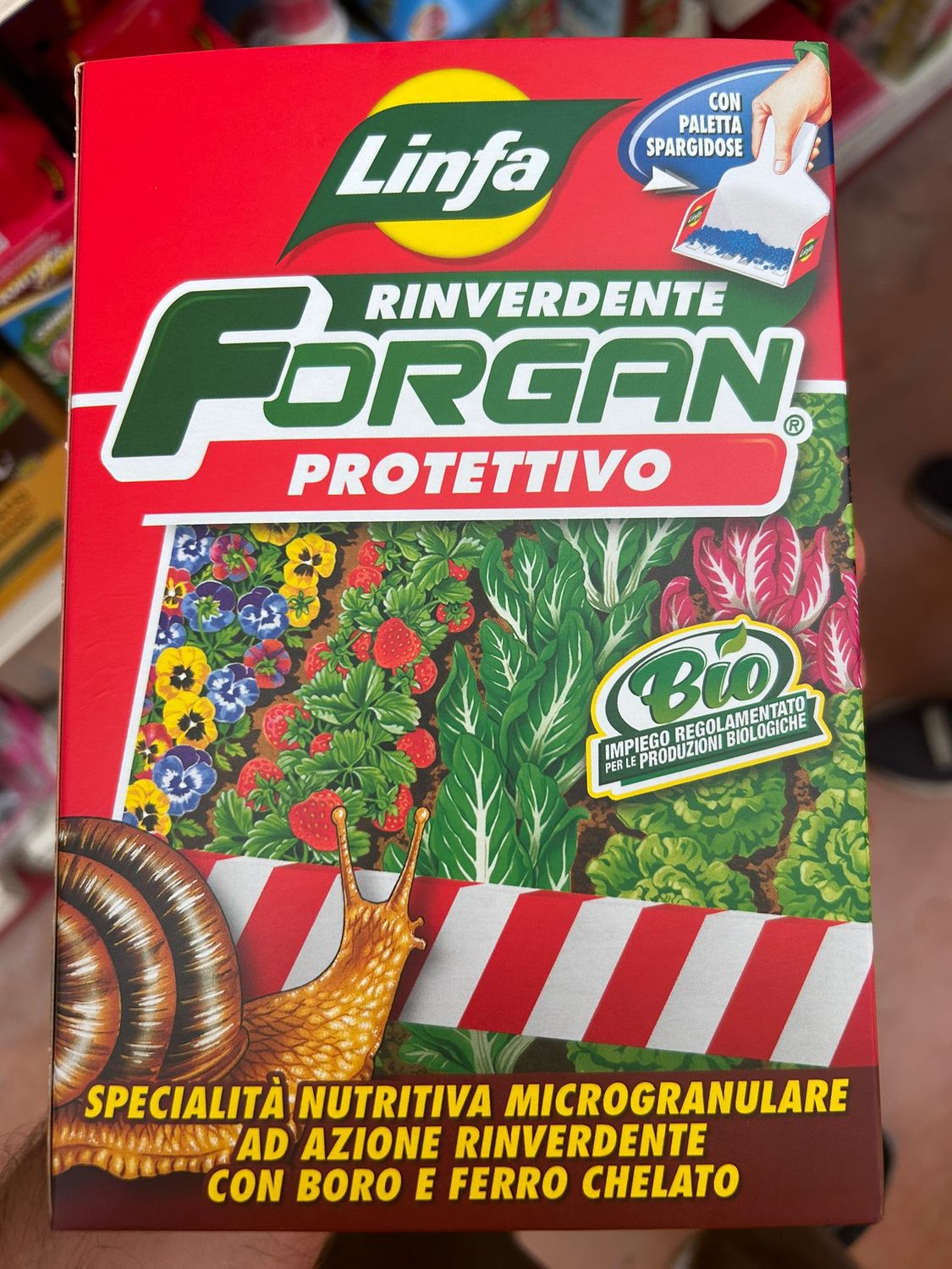 FORGAN Dissuasore per Lumache, Concime a Lenta Cessione Linfa - 1kg - lumachicida . Prodotto ammeso in agricoltura biologica