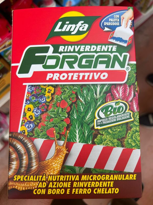 FORGAN Dissuasore per Lumache, Concime a Lenta Cessione Linfa - 1kg - lumachicida . Prodotto ammeso in agricoltura biologica