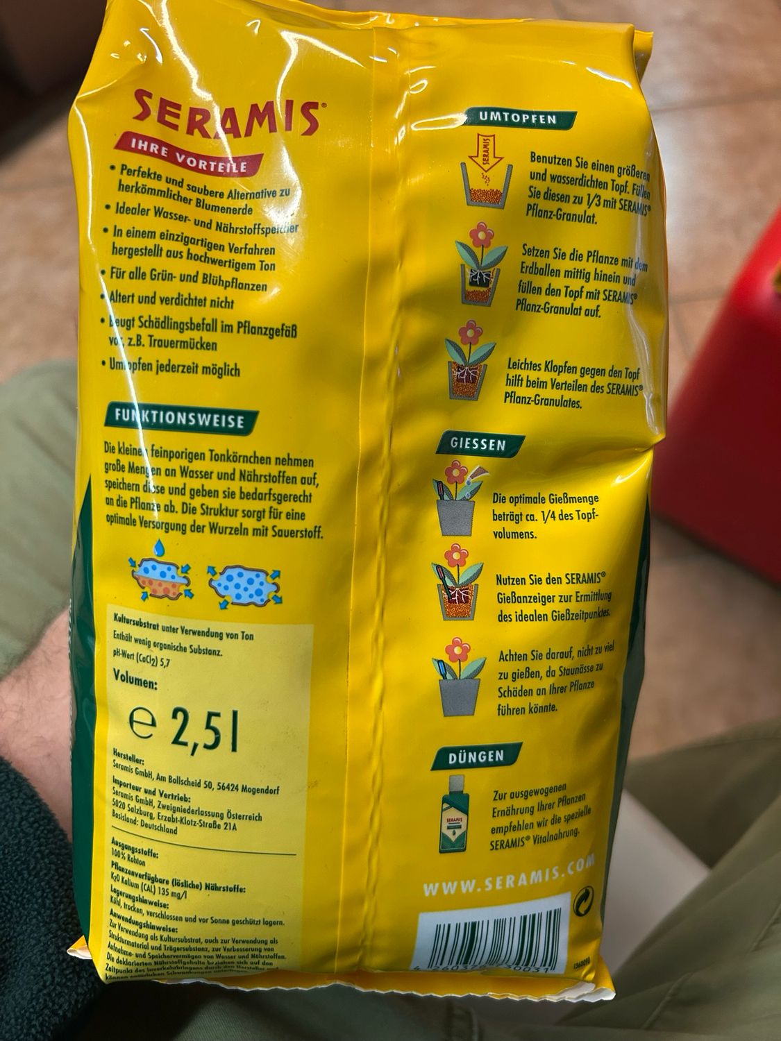 Seramis Granulato Per Piante 60l - Confezione Risparmio (2x30l) - Foto 6