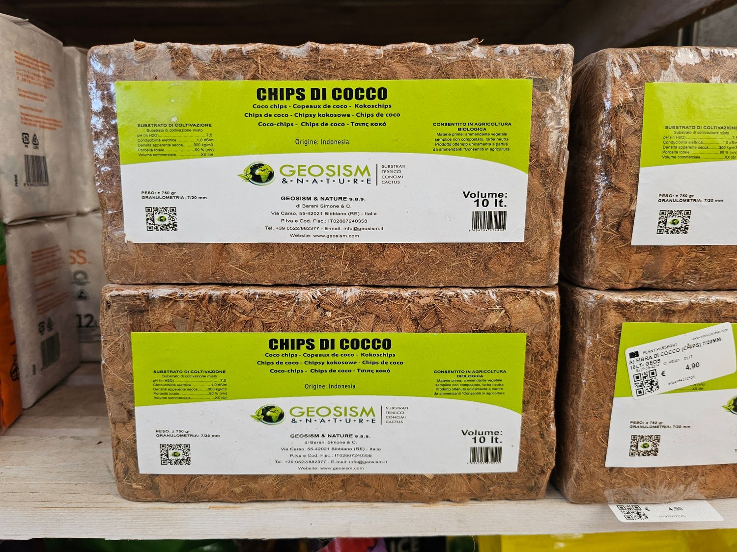 3 Mattonelle Di Fibra Di Cocco E Chips Per Terriccio – 6kg Totali (80 Litri) Per Orchidee E Piante - 2