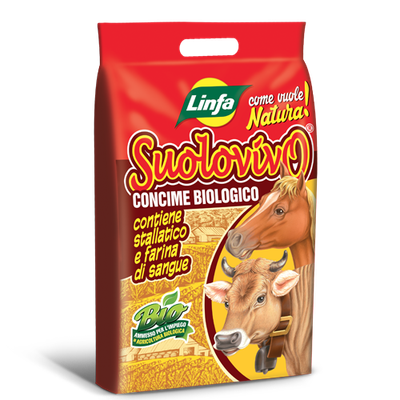 STALLATICO PELLETTATO (secco a palline inodori) BIOLOGICO SUOLOVIVO ORTO E FRUTTI Linfa - 4 kg