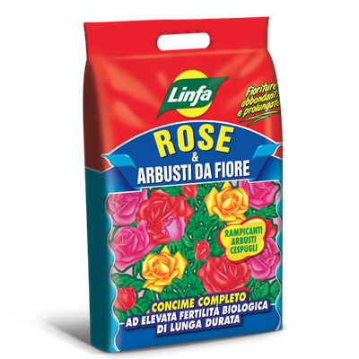 Concime a lenta cessione per rose e fiori Linfa - 5 kg