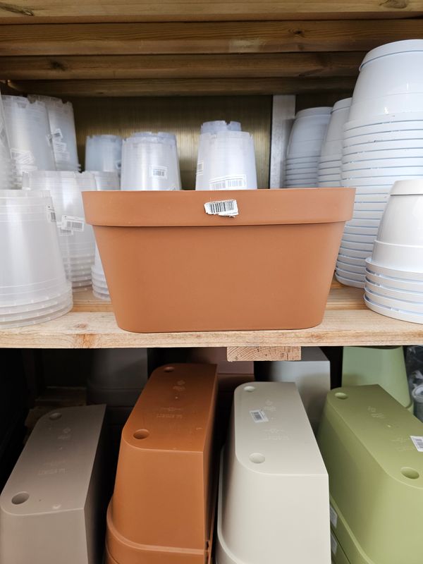 Vaso da parete in plastica W-SMART col. Terracotta - L 36 cm Vaso da parete in plastica W-SMART col. Terracotta - L 36 cm