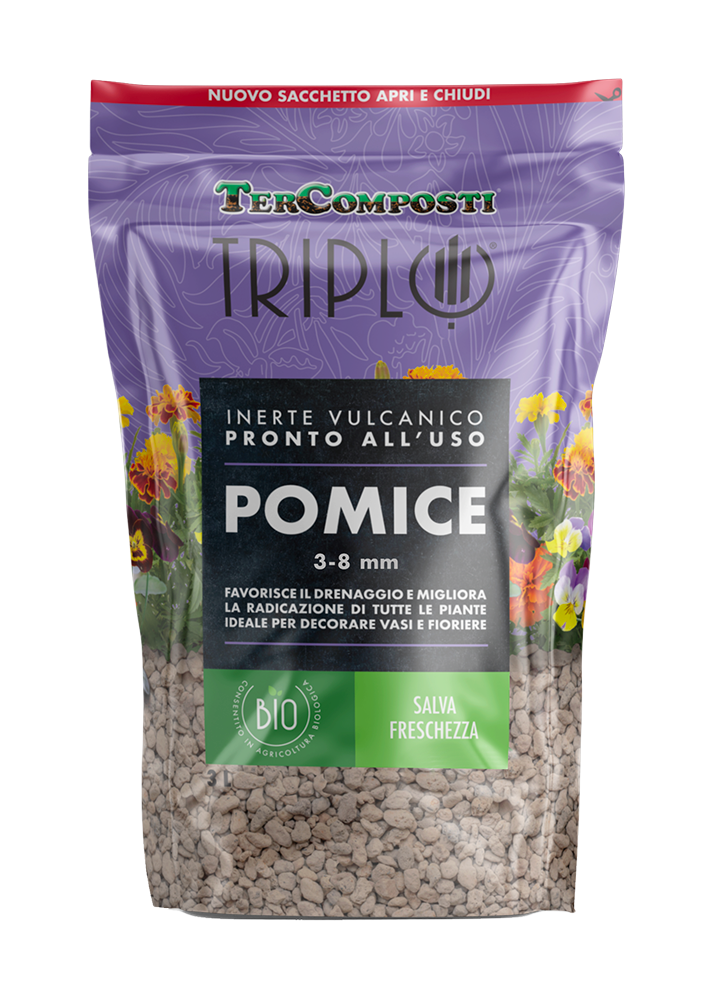 Granulato TerComposti Triplo 3-8 mm, Pomice - 3 LT Granulato TerComposti Triplo 3-8 mm, Pomice - 3 LT