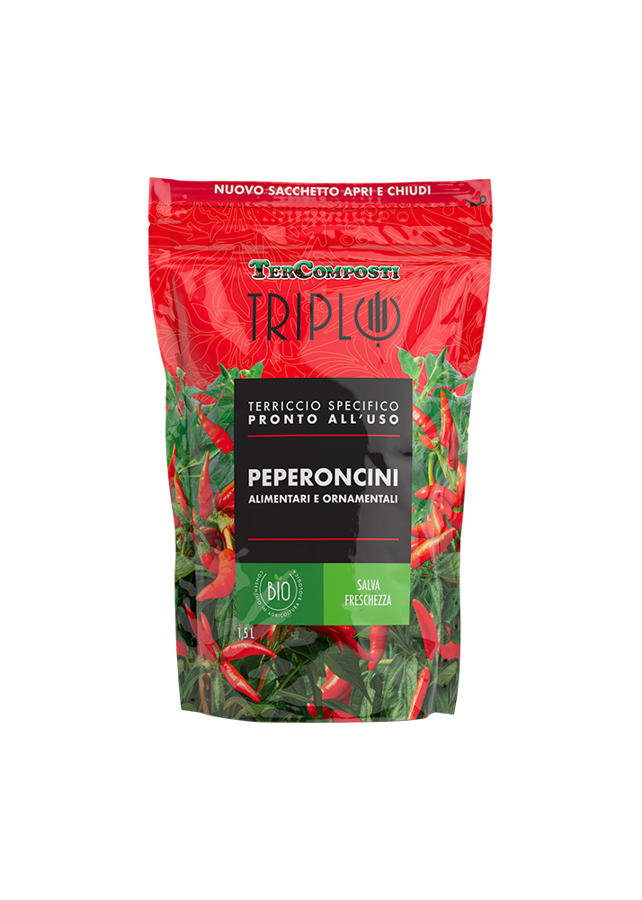 Terriccio TerComposti Triplo, Peperoncini - 1,5 LT