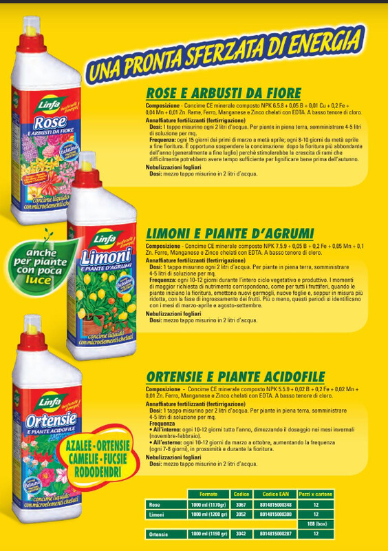 Concime liquido Rose e fiori Linfa - 1 lt