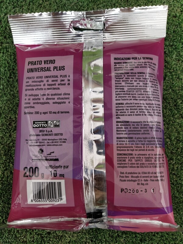 Semi per Prato Vero Universal Plus Busta 200 gr - Sementi Dotto