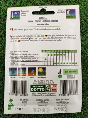 Cipolla Bianca De lisboa - Busta semi