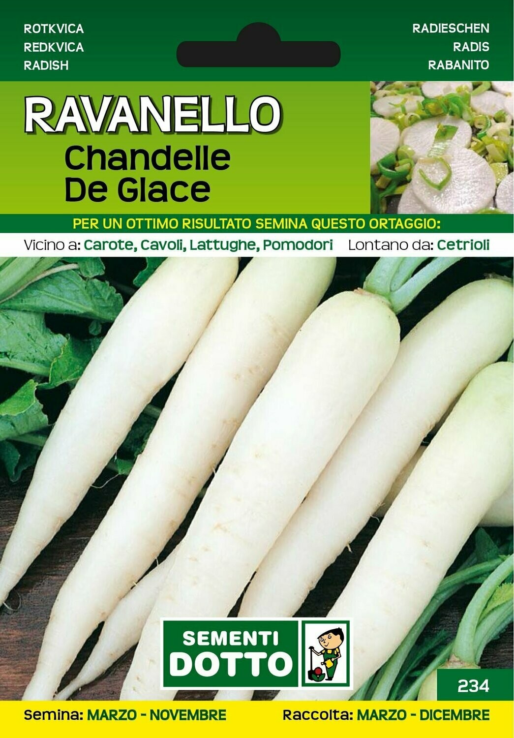Ravanello Chandelle De Glace - Busta semi Ravanello Chandelle De Glace - Busta semi