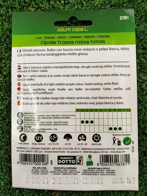 Cipolla Tropea Rossa tonda - Busta semi