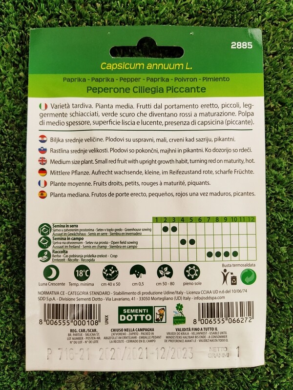 Peperoncino ciliegia piccante - Busta semi