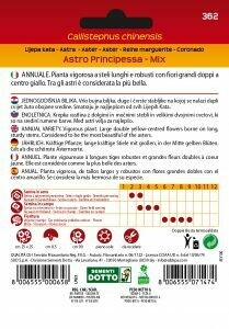 Astro Principessa, Aster - Busta semi