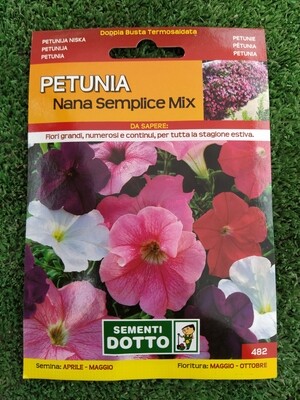Petunia Nana semplice Mix - Busta semi