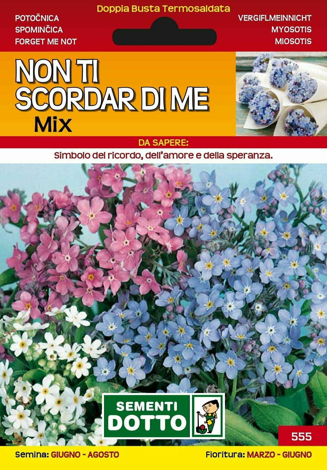 Myosotis, Miosotis, Non ti scordar di me - Busta semi