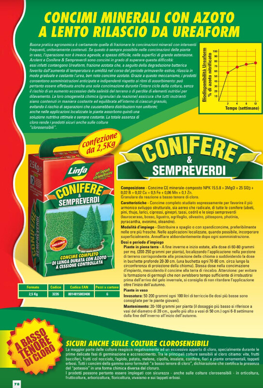 Concime per sempreverdi e conifere Linfa - 2,5 kg