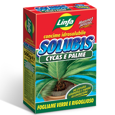 SOLUBIS Concime Cycas, Cicas e Palme idrosolubile Linfa - 500 gr SOLUBIS Concime Cycas, Cicas e Palme idrosolubile Linfa - 500 gr