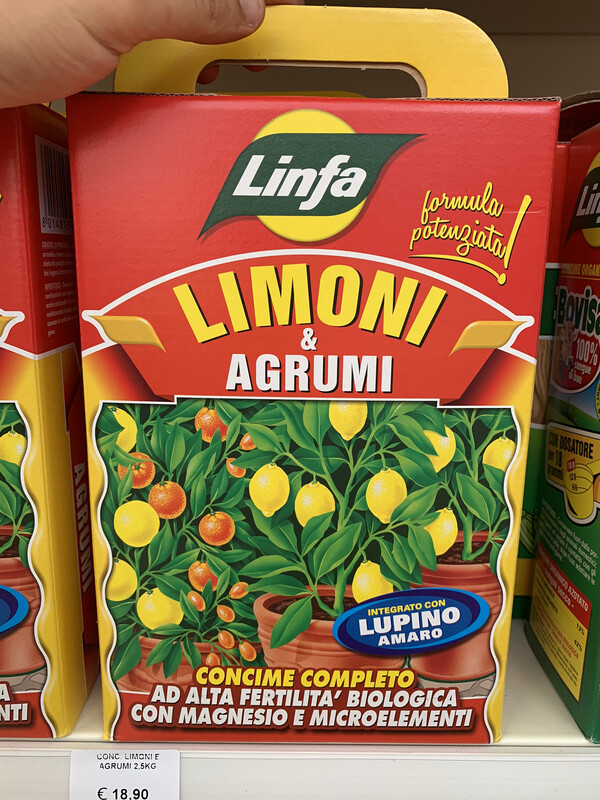 Concime per Agrumi Limoni mandarini ecc Ferro e Lupini Linfa - 2,5 kg