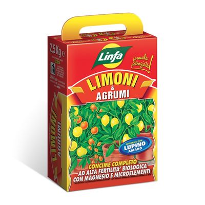 Concime per Agrumi Limoni mandarini ecc Ferro e Lupini Linfa - 2,5 kg