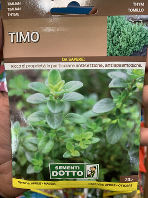 Timo - Busta semi Timo - Busta semi