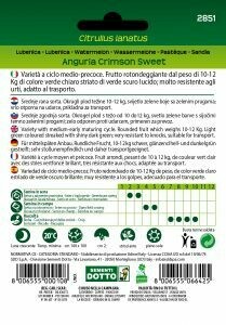 Anguria Crimson Sweet, Citrullus lanatus - Busta semi