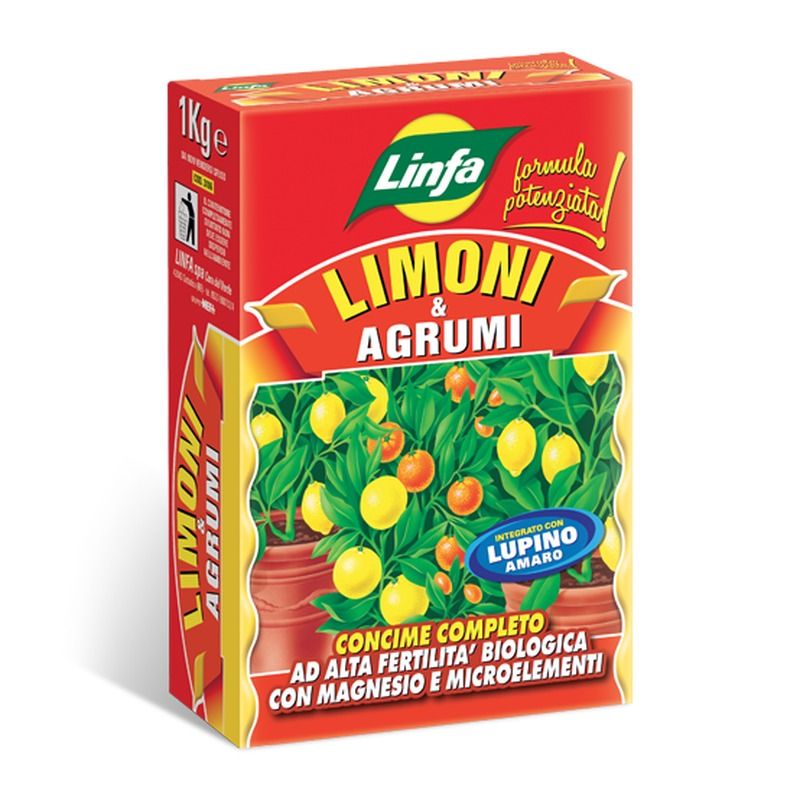 Concime per Agrumi Limoni mandarini ecc Ferro e Lupini Linfa - 1 kg