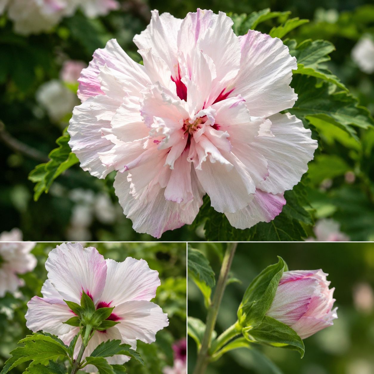 Hibiscus syriacus ‘ French Cabaret Pastel ’ - Ibisco - vaso Ø24 cm Hibiscus syriacus ‘ French Cabaret Pastel ’ - Ibisco - vaso Ø24 cm