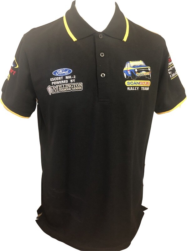Scanbitz Rally Team Polo Shirt Black /Yellow