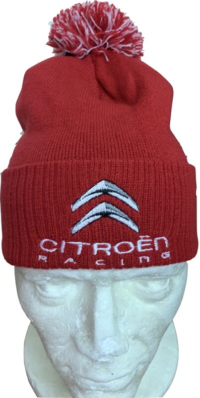 Citroen Racing Rally Bobble Hat Red