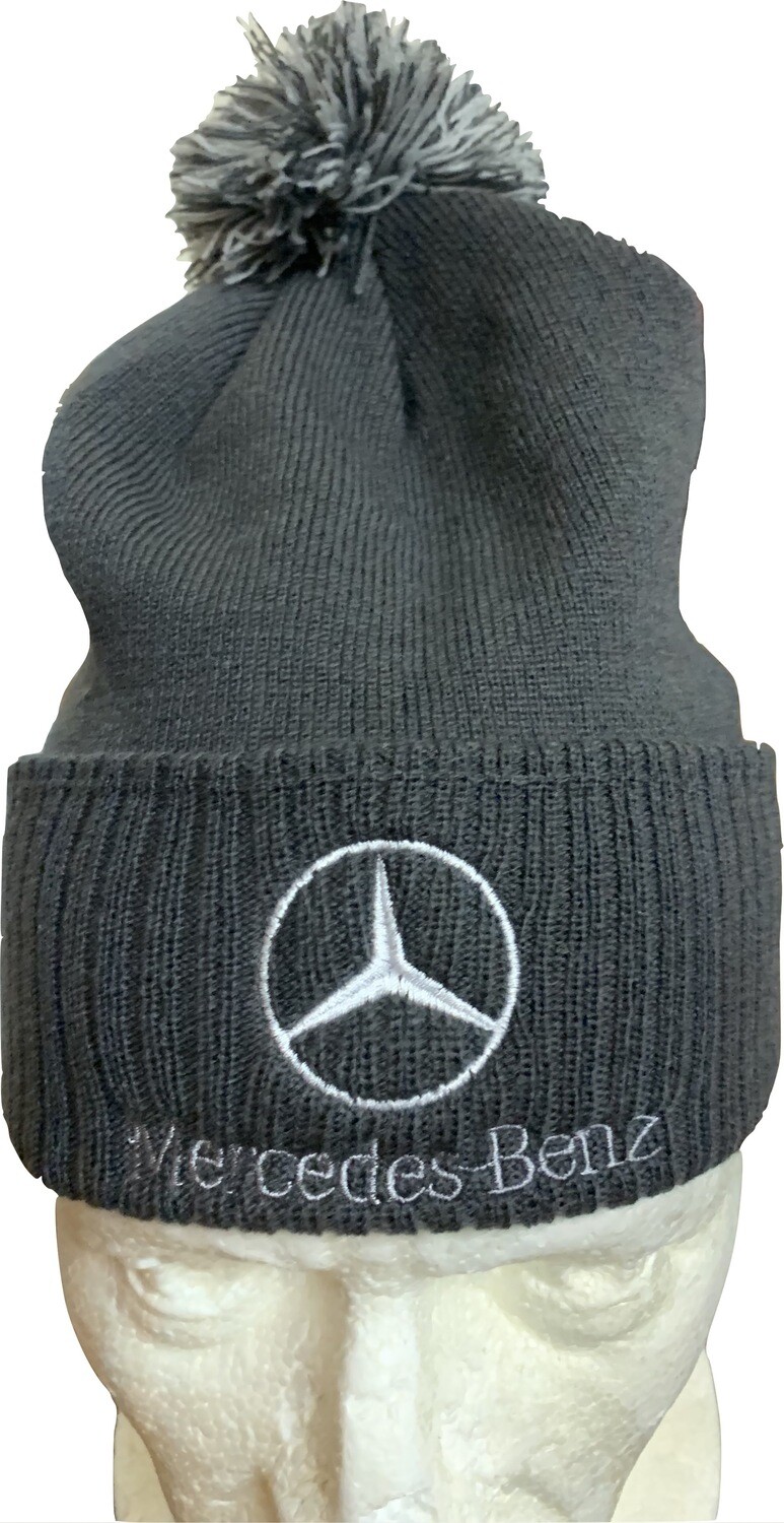 Mercedes Bobble Hat Grey