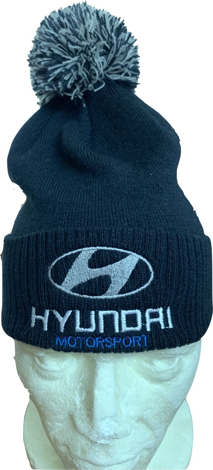 Hyundai Motorsport Rally Bobble Hat Navy