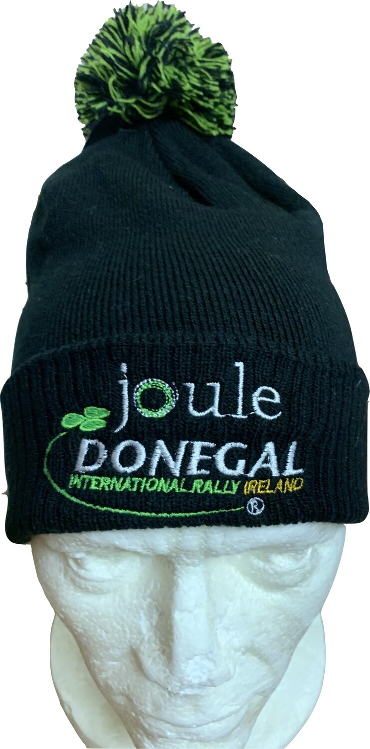 Donegal Intl Rally Bobble Hat Black/green