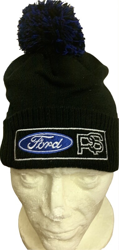 Ford RS Rally Retro  Bobble Hat Black