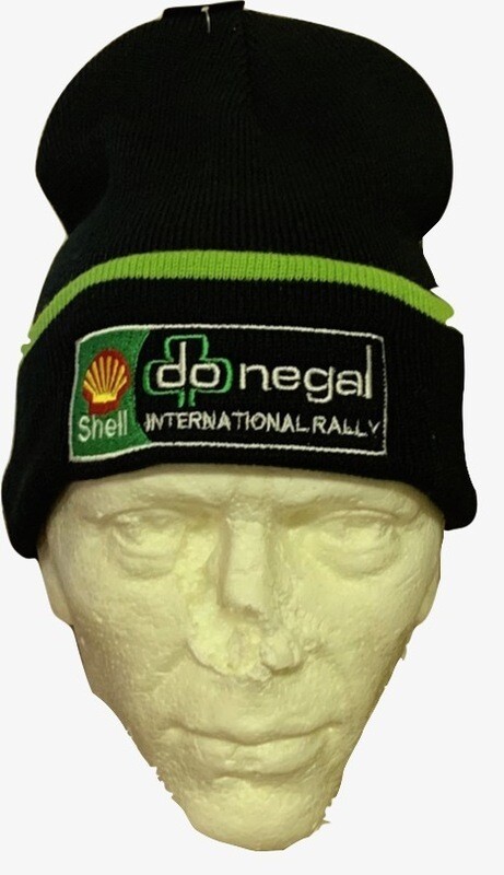 DONEGAL RETRO  Rally Beanie Hat Black/green