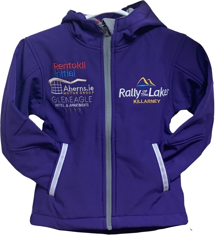 Rally Of The Lakes Kids Jacket soft shell purple